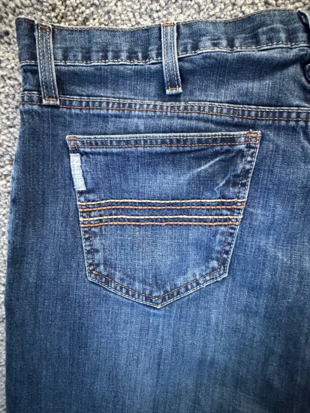 Cinch Silver Label Straight Leg Jeans 38x32 Dark Stone Wash Cotton- VERY Good UC